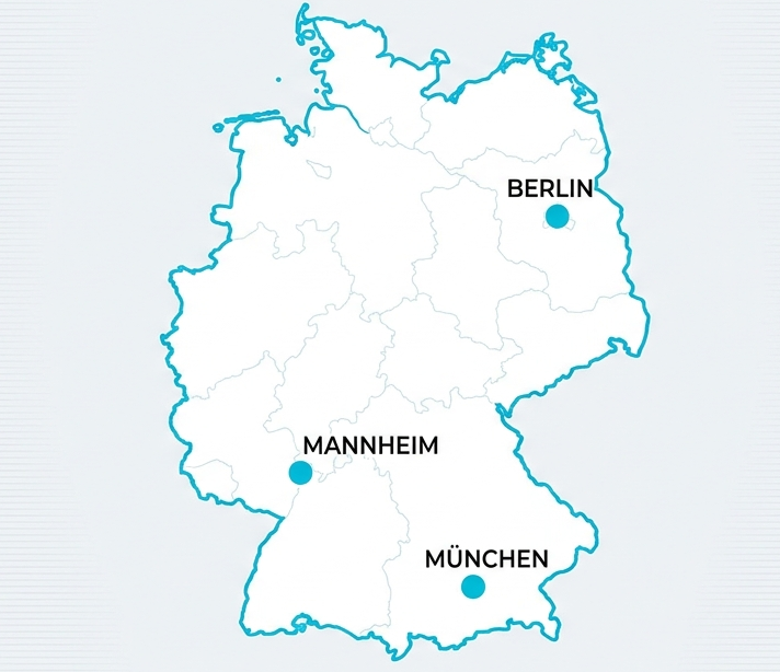 Deutschland Karte mit SONTE Smartfilm Partnerbetrieben